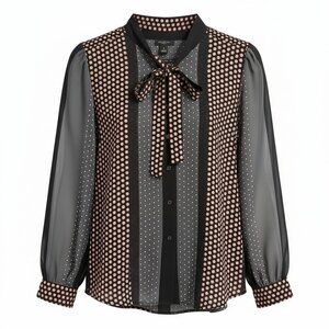 Tie!  Ann Taylor Tie Neck Mult-Colored Top - Size MP